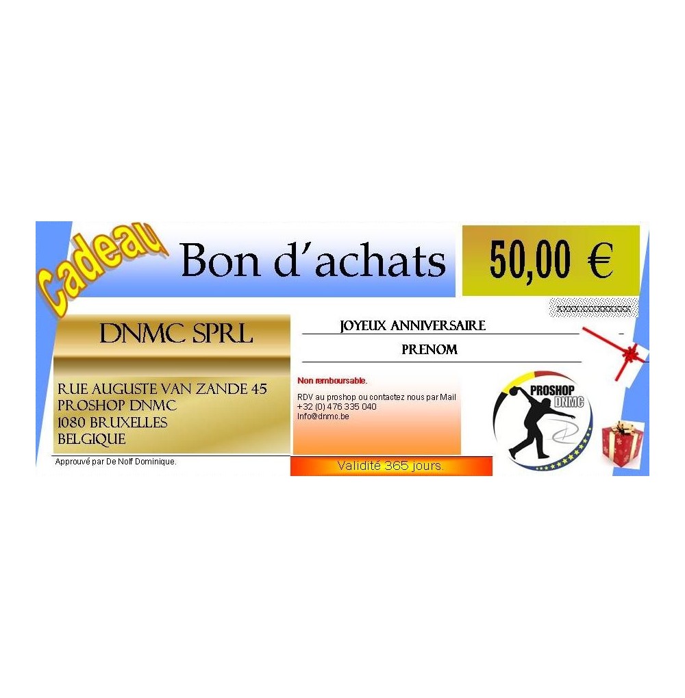 BON D'ACHATS DE 50€ "CADEAU"